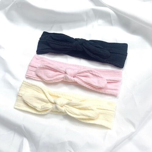3pcs/lot Baby Broad Headband Toddler Cotton Linen Fashion Bow Hemp Pattern Hairband Solid Photo Props For Baby Accessories