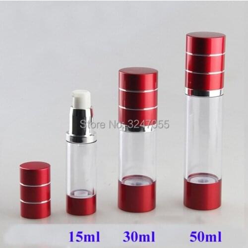 15ml30ml50ml Empty Cosmetic Lotion Pump Airless Bottle, Clear Essence/Foundation Pressed Bottle, Vacuum Cream/Emulsion