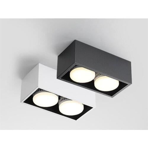 Angle Adjustable LED Surface Mount Downlight 14W/18W/24W+ Replaceable GX5.3 LED Lamp AC85-265V LED Ceiling Spot Light Decor