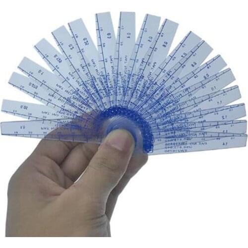 Taiwan plastic Feeler Gauges Metric Thickness Gap 0.05-1.5mm 18pcs Metric Filler Feeler Gauge Plastic Measuring Tools