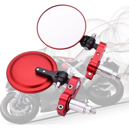 Motorcycle Universal Rearview Mirror Handle Bar Ends 7/8" Mirrors For Kawasaki gtr 1400 ZX14R Z1000SX H2R W800 Cafe KX65 KX85