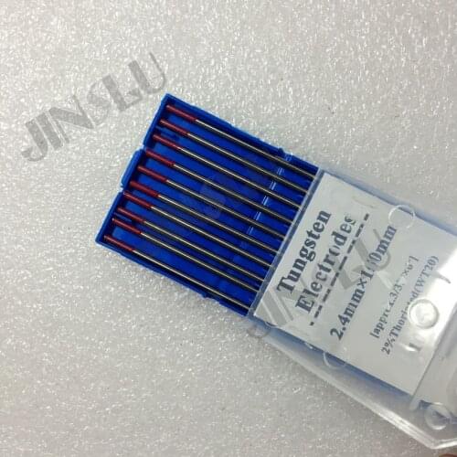 20PCS 2.4mm*150mm tungsten electrode red head For TIG welding