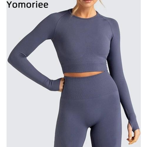 High Elastic Women Yoga Shirts Naked-Feel Solid Color Seamless Workout Top Gym Sport Workout Running Training Fitness Gymwear