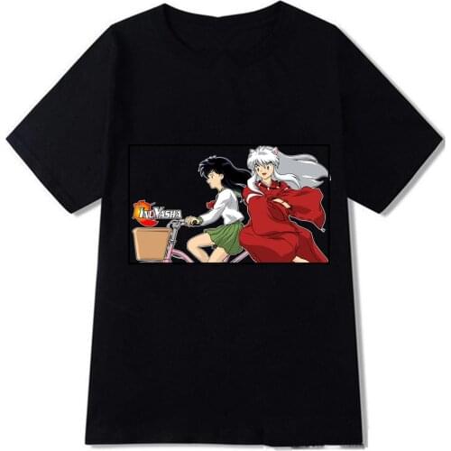 Inuyasha Women T-Shirt Anime Short Sleeve For Loose Large Size Men Cartoon Yashahime Print Kawaii Fashion Tees Tops