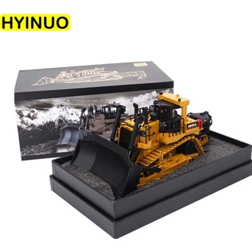 1/50 Scale D10T2 Full Metal Bulldozer Model Simulation Alloy diecast Tracked Engineering Vehicle child collection band Gift Box