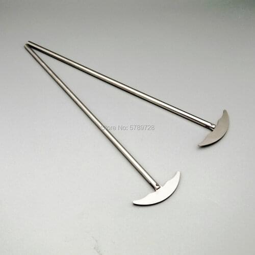 1pc lab stainless steel paddle hooked blade Special for 50ml 100ml 250ml 500ml round-bottom flask,Used in lab agitator