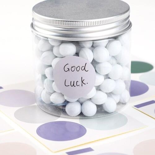 120pcs Circle Stickers Blue Purple Adhesive Baking Gift Label Stickers Morandi Paper Stickers DIY Party Wedding Decoration