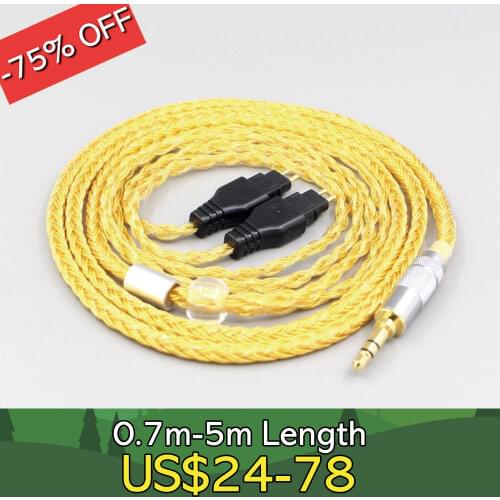 16 Core OCC Gold Plated Earphone Cable For Sennheiser HD580 HD600 HD650 HDxxx HD660S HD58x HD6xx Headphone LN007349