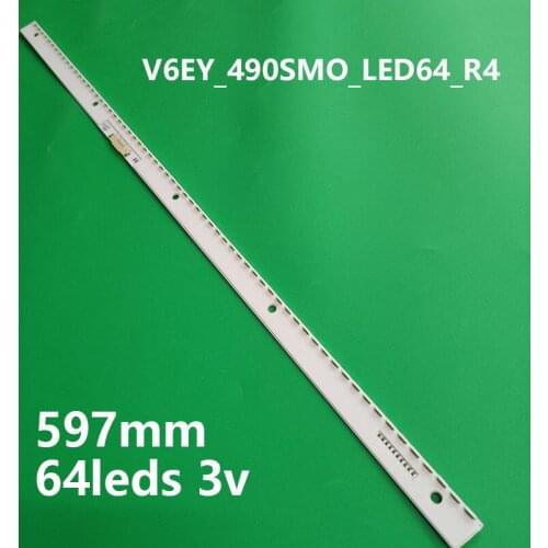 49inch 64-LEDs 598mm LED Backlight Strips for UA49K6800AJXXZ V6EY_490SMO_LED64_R4 LM41-00300A BN96-39510A 39512A 39511A