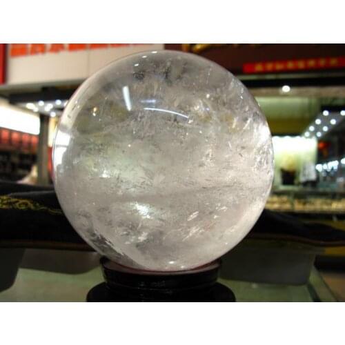 6000g natural clear quartz crystal ball sphere +stand
