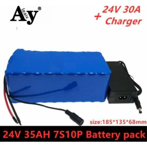 7S10P 24V 35ah 29.4V FOR lithium ion battery pack built-in BMS electric bicycle unicycle scooter wheelchair motor + charger