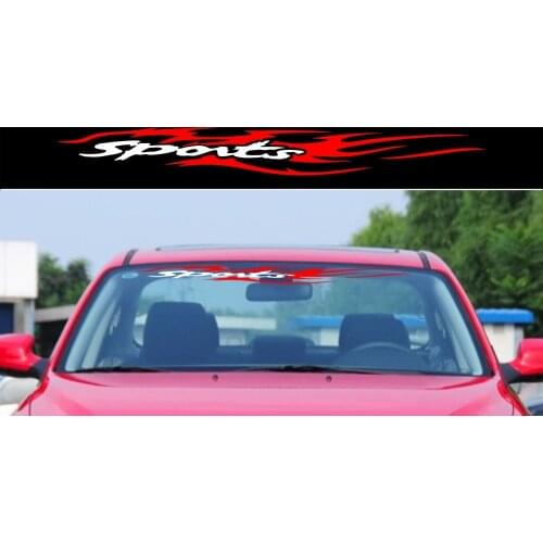 Car Decals Sports Fire Flames 40''x 4.5'' Windshield Vinyl Window Stickers CA209