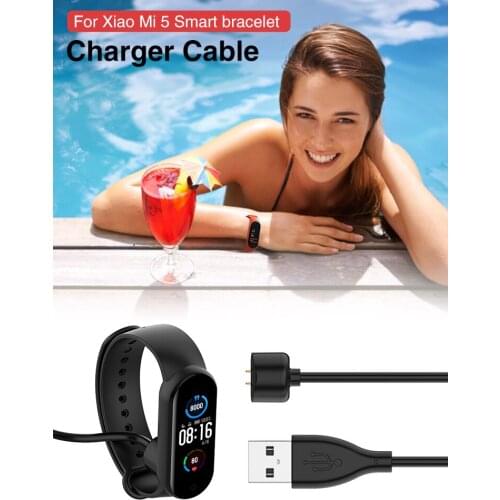 Wristband Bracelet For Mi Band 5 Charging Cable Charger Adapter Replacement Charging Cable For Xiaomi Mi Band 5 USB Charging