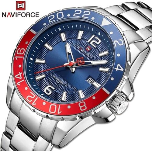 Top Brand NAVIFORCE Luxury Wrist Watch for Men Luminous Calendar Fashion Business Waterproof Steel Strap Watch Relogio Masculino