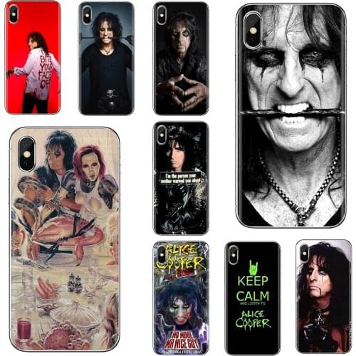 For iPhone iPod Touch 11 12 Pro 4 4S 5 5S SE 5C 6 6S 7 8 X XR XS Plus Max 2020 Heavy metal band Alice Cooper Soft TPU Case