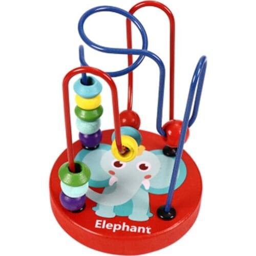 Wood small around bead edgy kindergarten baby baby child color cognitive intelligence early teaching aids