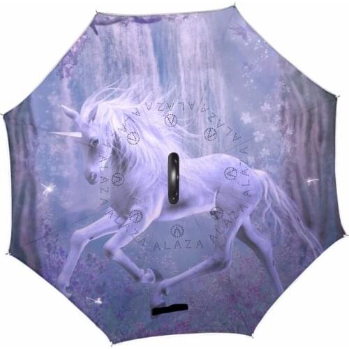 Unicorn Inverted Umbrella Double Layer Sun Parasol Child Rain Reverse Umbrellas Male Guarda Chuva Invertido Paraguas Parapluie