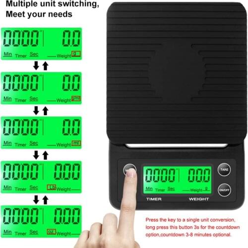 0.1g Precision Digital Kitchen Scale LCD Digital Scale Kitchen Electronic Balance Pocket Coffe Beans Food Cooking Measuring Tool