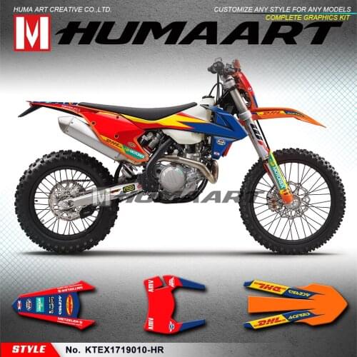 HUMAART MX Stickers Personalised Graphics Kit for 125 150 250 300 350 450 500 EXC F EXC-F XCW XC-W 2017 2018 2019