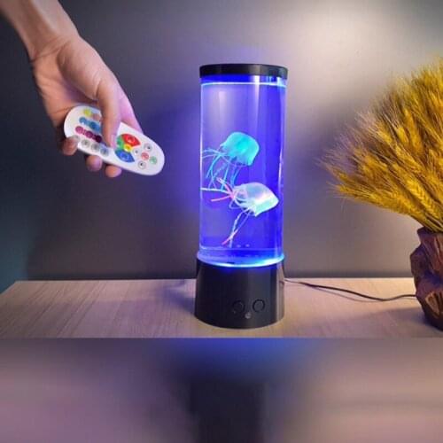 Simulation Jellyfish Lamp LED Night Light Mute Colorful Starry Atmosphere Home Decoration Remote Control Jellyfish Table Lamp