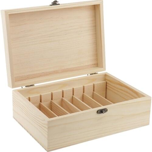 Natural Wood Essential Oil Box - Wooden Storage Case for Holding Aromatherapy