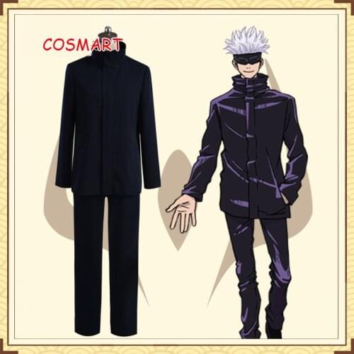 Anime Jujutsu Kaisen Gojo Satoru Battle Suit Uniform Cosplay Costume Top Pants Carnival Halloween Party Outfit For Women Men New