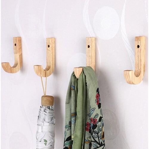 Coat Hook Wall-mounted Durable Oak Hook Up Storage Hanger Wall Decoration Hook For Coats Hats Bags Umbrella Hanging Storage Hook
