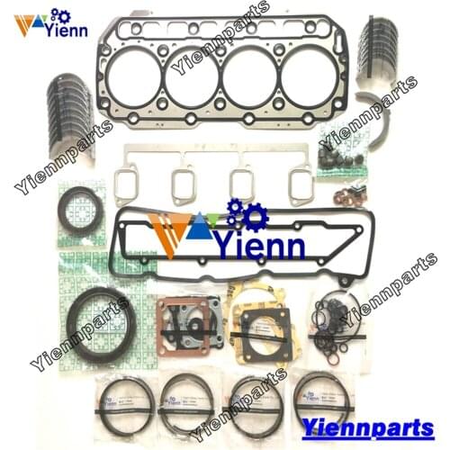 For Komatsu S4D106 Re-ring Kit With Piston Ring Liner Con Rod Bearing Full Gasket Set for KOMATSU BACKHOE LOADERS Engine Parts