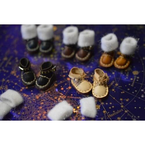 Ob11 doll shoes bjd shoes cowhide copper buckle leather boots for obitsu11,GSC clay,body9,YMY,1 / 12BJD doll Accessories boots