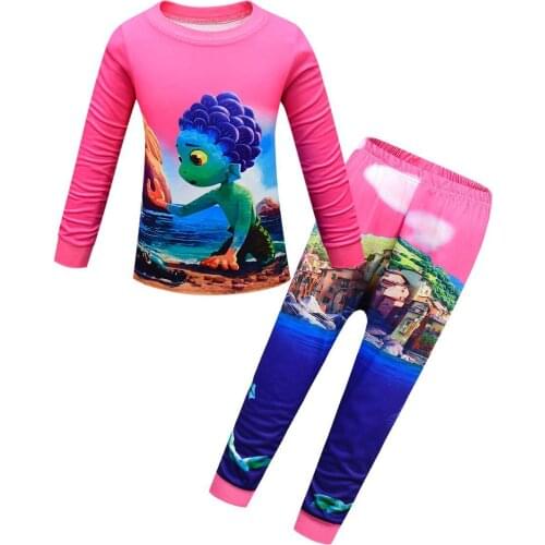 Autumn Kids Cartoon Pajamas Children Sleepwear Baby Pajamas Sets Luca Boys girls Pijamas Set Nightwear Clothes Toddler Clothing