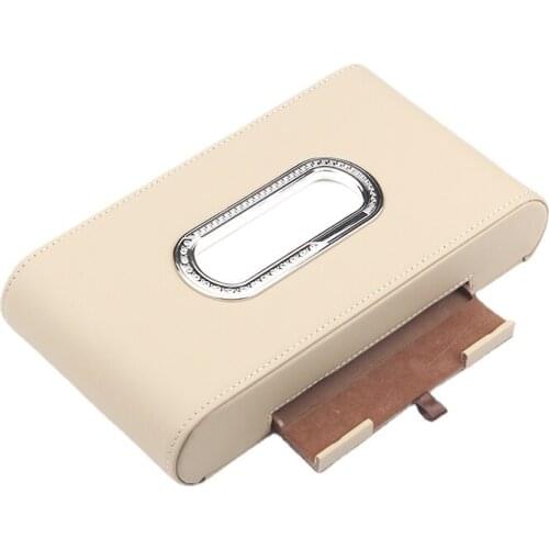 Suitable for BMW car tissue box, car drawer box, leather cover, car interior supplies, creative ornaments, stop sign