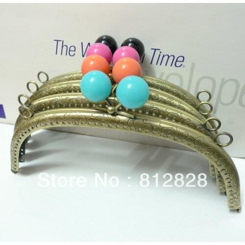 5pcs 20.5cm Half Round Antique Bronze Purse Frame with Sewing Holes