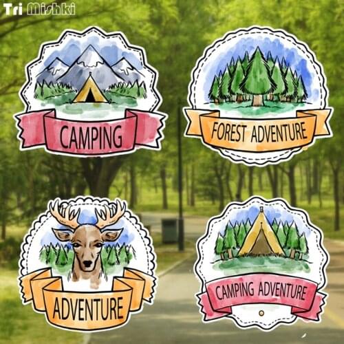 Tri Mishki WCS800 width10cm Adventure car sticker PVC coloful Decals Motorcycle Accessories sticker