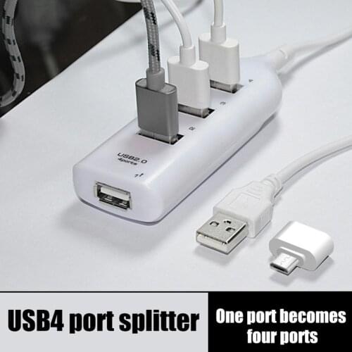 Hub USB Micro 2.0 Hab de Multi Porta USB 4 Portas Hub USB de Alta Velocidade Com Interruptor on/off USB splitter Para PC Acessór