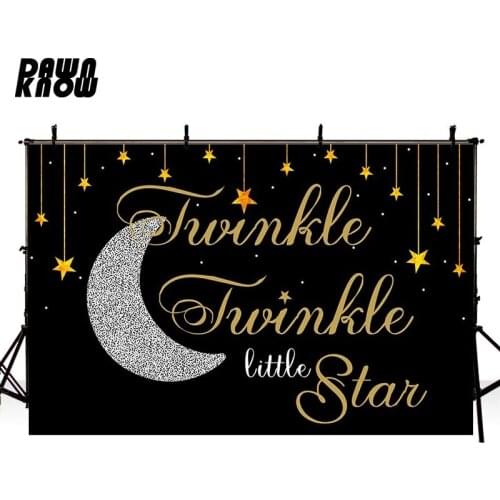 DAWNKNOW Star Vinyl Photography Background For Newborn Moon Photo Shoot Backdrop For Birthday Party Photo Studio lv514