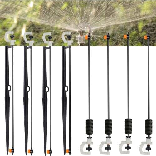 360 Degree Round Wheel Rotating Sprinkler G-type Nozzle with Pile Connector Suspension Atomization Irrigation Spraying Watering