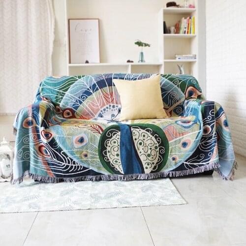Boho Knitted Chair Sofa Cover Towel Soft Throw Blanket Lace Slipcover Luxury Decor For Bed Bedspread Outdoor Beach Sandy Carpet