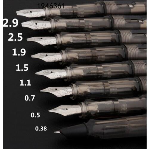 High quality 773 Transparent black Various sizes calligraphy Nib Fountain Pen School student stationery Supplies ink pens