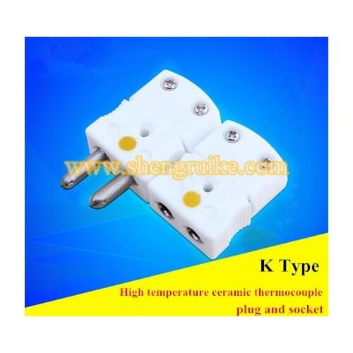 High temperature ceramic K type thermocouple connector ceramic round plug and socket