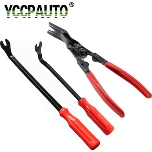YCCPAUTO 3Pcs Car Repair Tools Auto Automobile Removal Tool Kits Radio Audio Panel Dash Door Trim Pry Removal Nail Puller