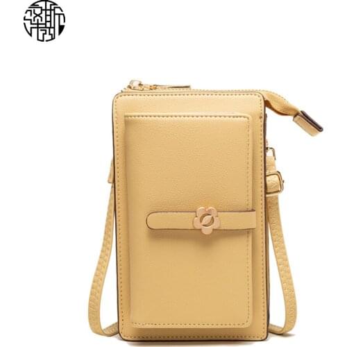 Zenos Candy Color Crossbody Cell Phone Purse with Touchscreen Window Phone Pocket Shoulder Bag For Female