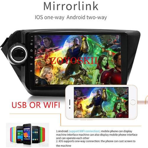 ZOYOSKII Android 9 inch car gps multimedia radio bluetooth navigation player for for Kia k2 RIO 2010-2015
