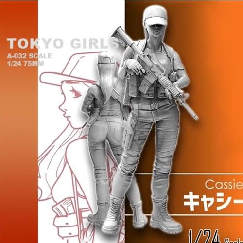 1/24 Resin Kits Tokyo Girl figure DIY Self-assembled A-032