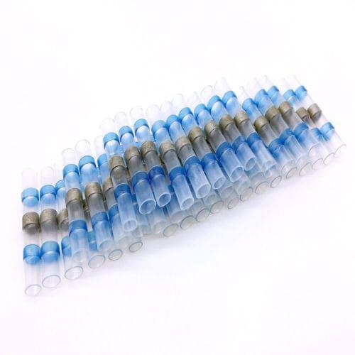 20pcs/50pcs/100pcs SST-S31 Seal Heat Shrink Butt Wire Connectors Blue Terminals AWG16-14 1.5-2.5mm Solder Seal