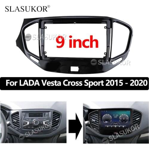 9 inch Android Car For LADA VESTA 2015 2016-2019 Dash Panel Frame Trim Insta android Multimedia player llation Kit Cabus Cable