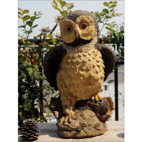 AMERICAN GARDEN WIND OWL/SPRING GARDEN RESIN DECORATION LANDSCAPING DOLL HOME STATUES SCULPTURE HOME WEDDING