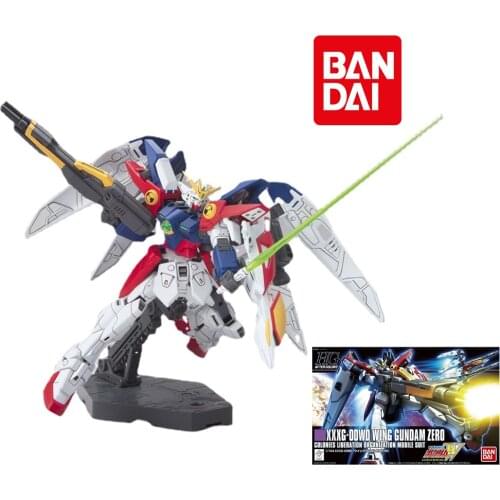 Bandai Gundam Assembly XXXG-00W0 Wing Gundam Zero Action PVC Robot Model Anime Figure Toys kid