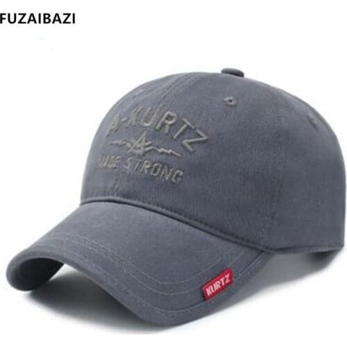 FUZAIBAZI Mans Autumn Winter Fashion New Cotton Adjustable Size Baseball Caps Snapback Letter Embroidery Tourism Leisure Hat