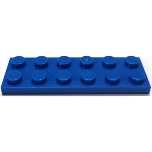 40PCS/lot DIY Building Blocks 2x6 Dots 12 Colors Educational Creative Bricks Size Compatible With lego Toys for Children