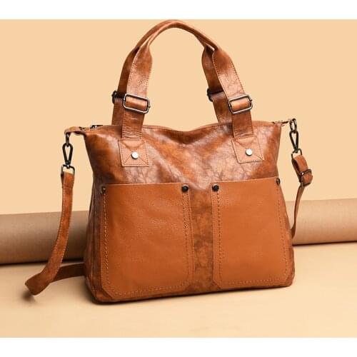 Ladies Fashion Crossbody Bags 2021 High Capacity Retro Shoulder Bag Handbag Female High Quality PU Leather Women Messenger Bag